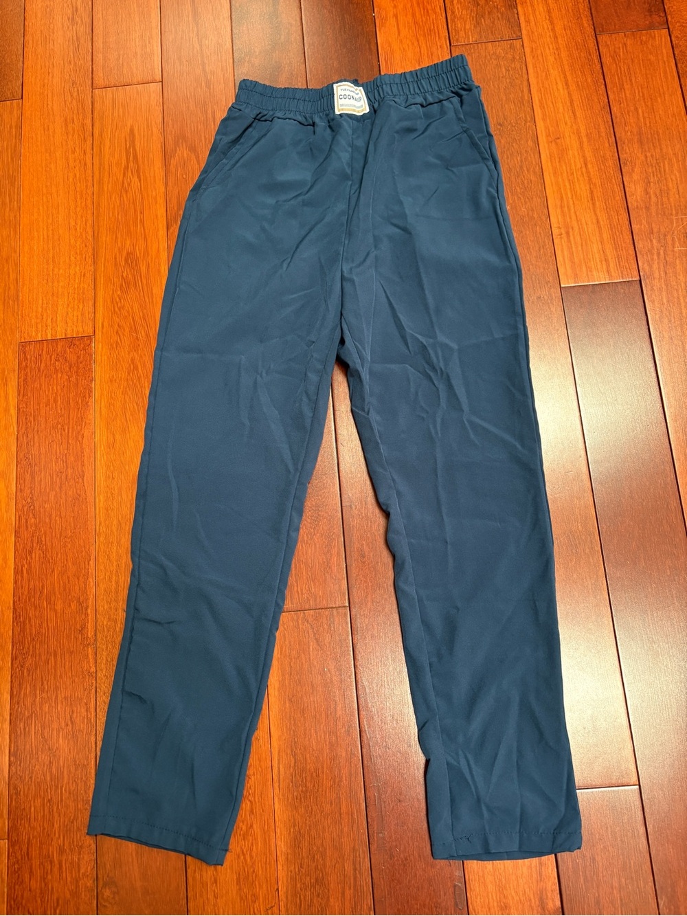 Coona Women's Blue  Elastic-Waist Track Pants